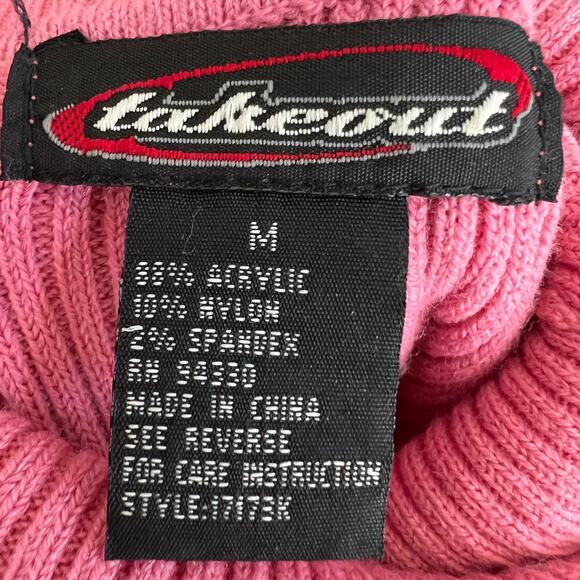 Vintage Y2K Pink Turtleneck Sweater 2000s Retro 90s Coquette Medium - Picture 3 of 5